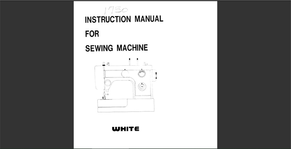 WHITE 1750 Sewing Machine instruction manual. Etsy