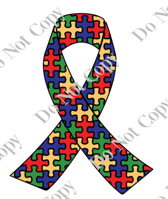 Autism Awareness Ribbon Digital Download | Etsy