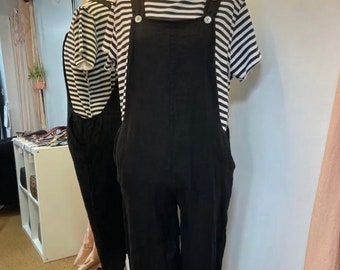 Linen dungarees