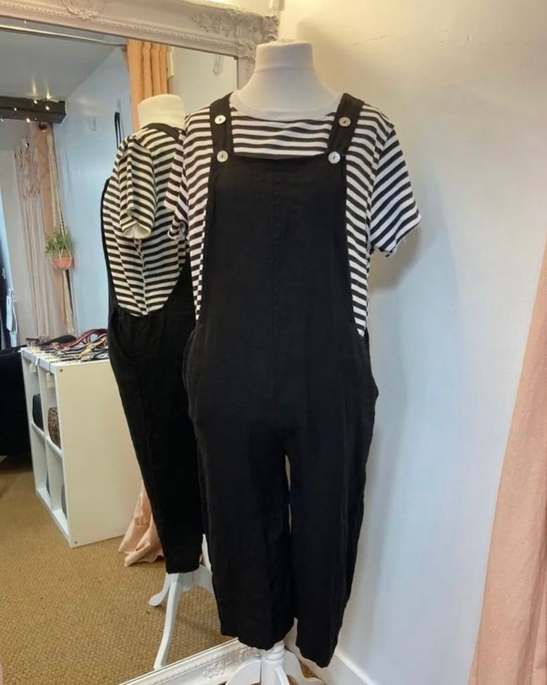 Linen dungarees image 1