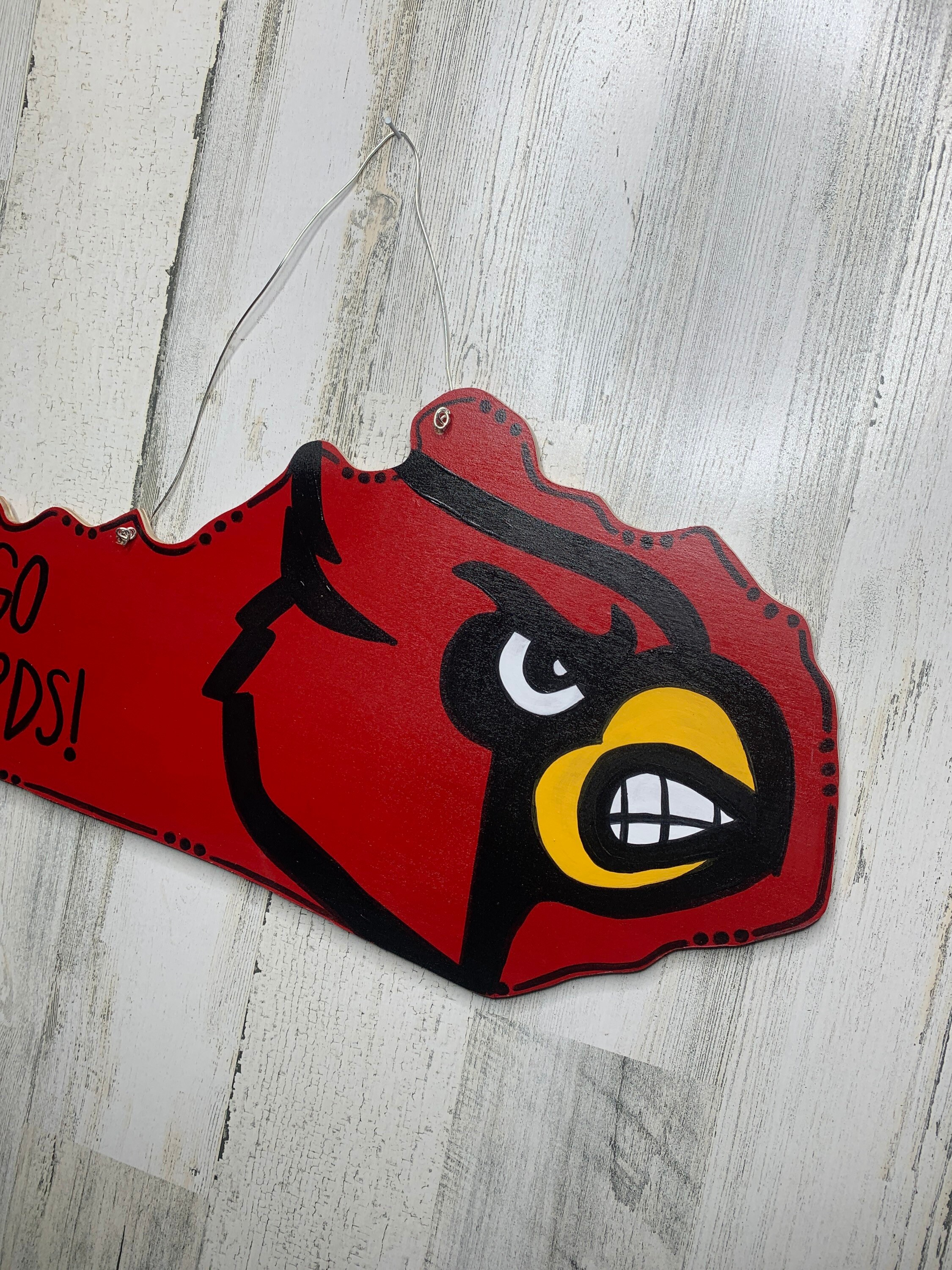 Louisville Kentucky cardinal door hanger wood sign wood Etsy