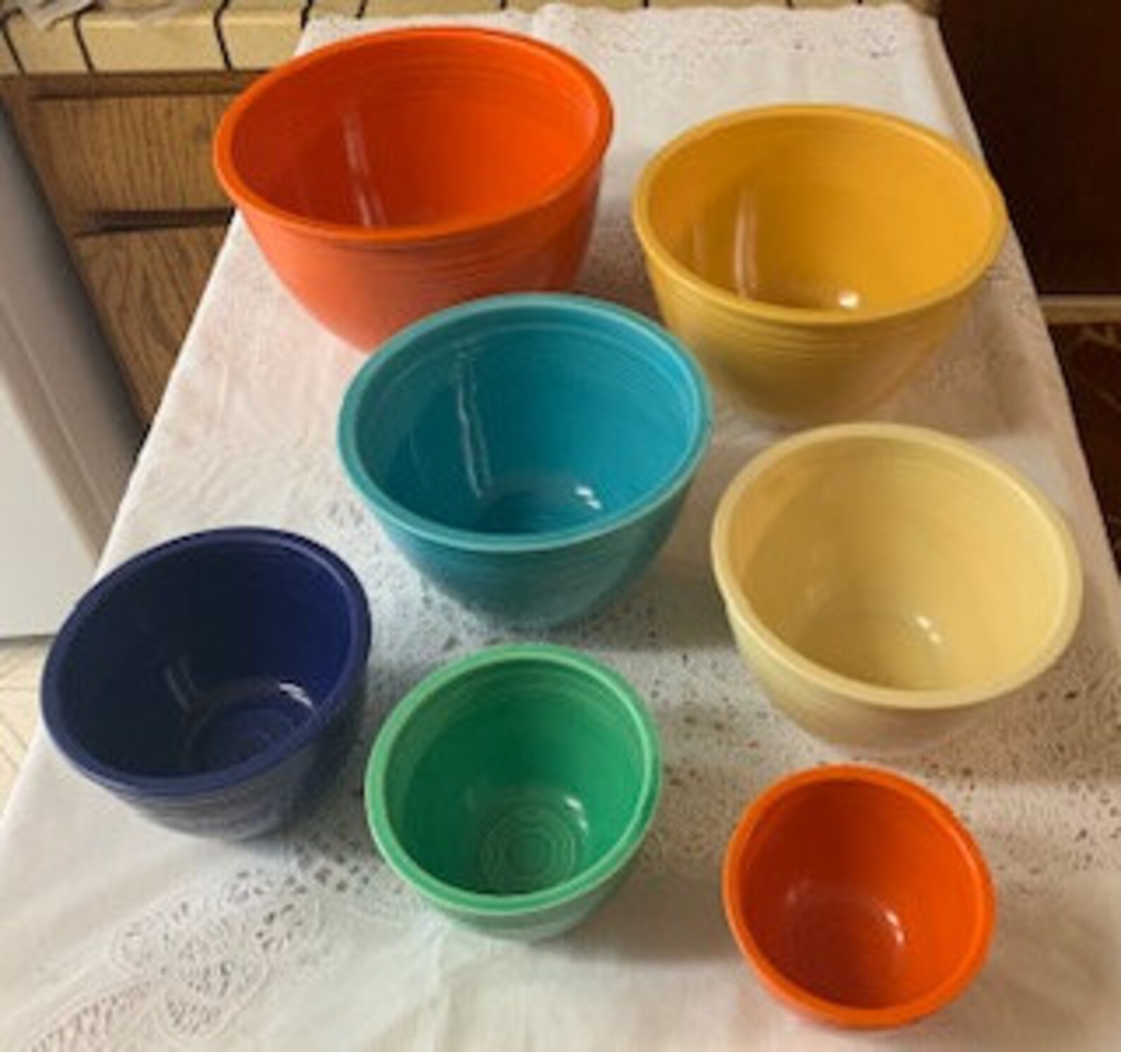 Fiesta VINTAGE mixing bowl set. All 6 original colors. VINTAGE Etsy