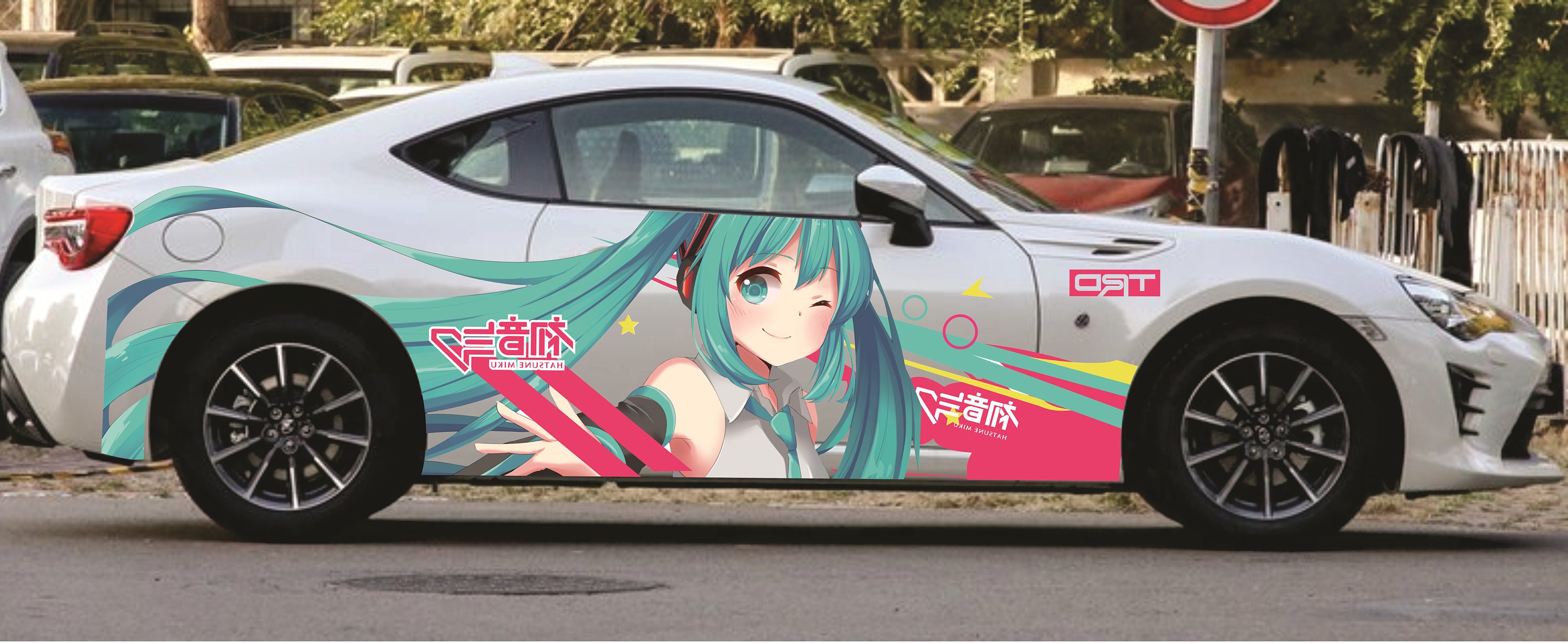 Anime ITASHA Hatsune Miku Full Color Car Wrap Door Side | Etsy
