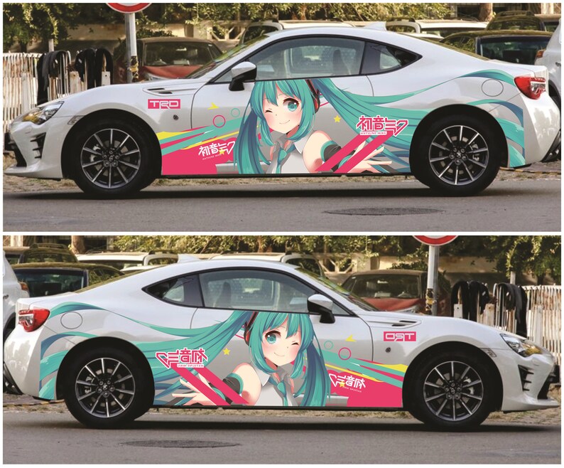 Anime ITASHA Hatsune Miku Full Color Car Door Side Stickers Etsy