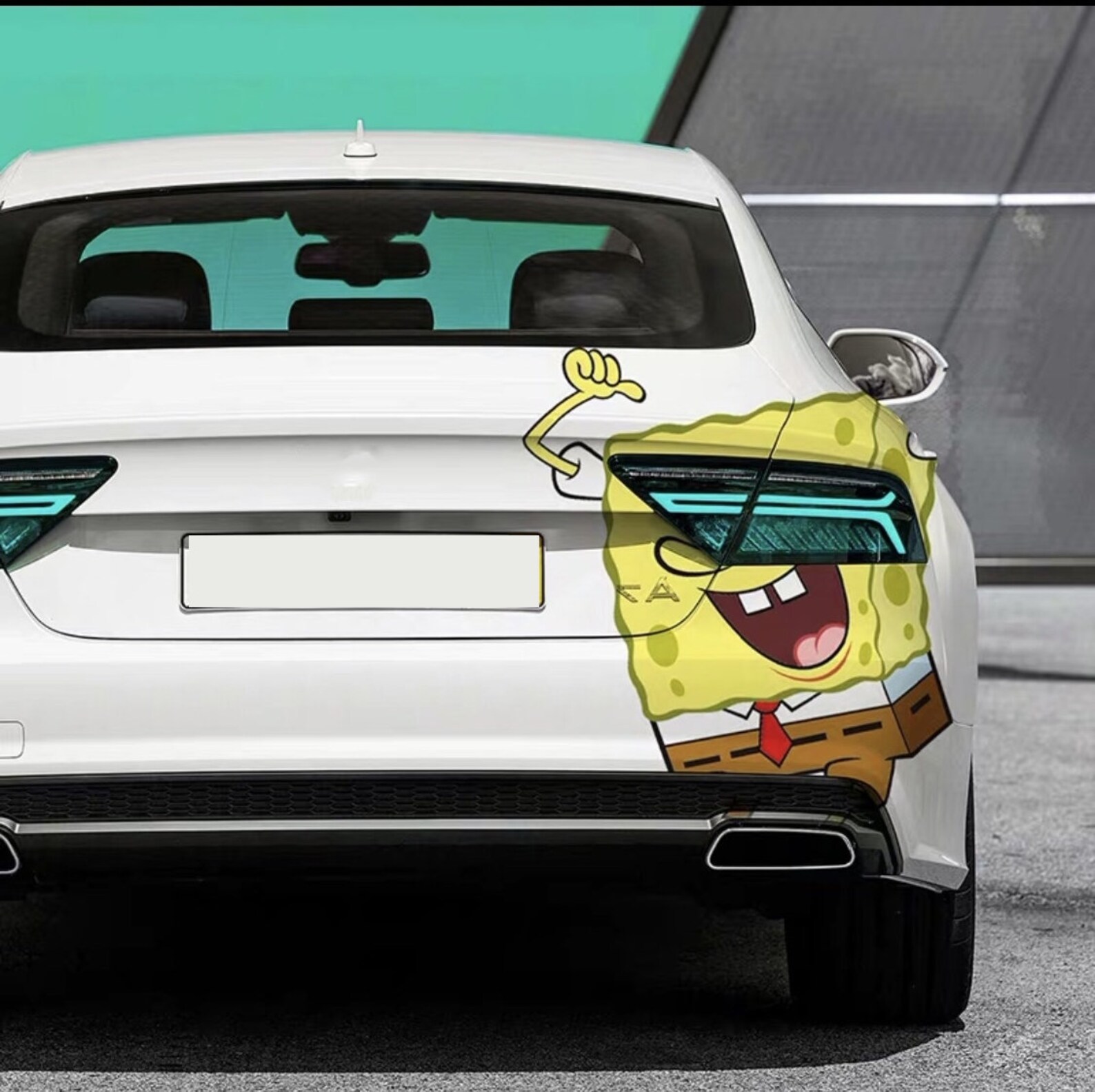 Anime SpongeBob vinyl graphics car Wrap sticker rear end car Etsy