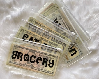 A6 Clear Cash Envelopes: 6-Hole Budget Binder Inserts