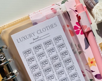 Défi pour économiser sur les vêtements de luxe : intercalaire pour classeur économique A6