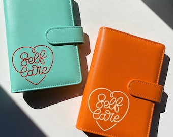 Self-Care Budget Binder: Cash Envelope System, Mint Green or Tangerine