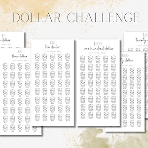 Laminated Savings Challenge for Budget Binder Envelopes WITHOUT HOLES