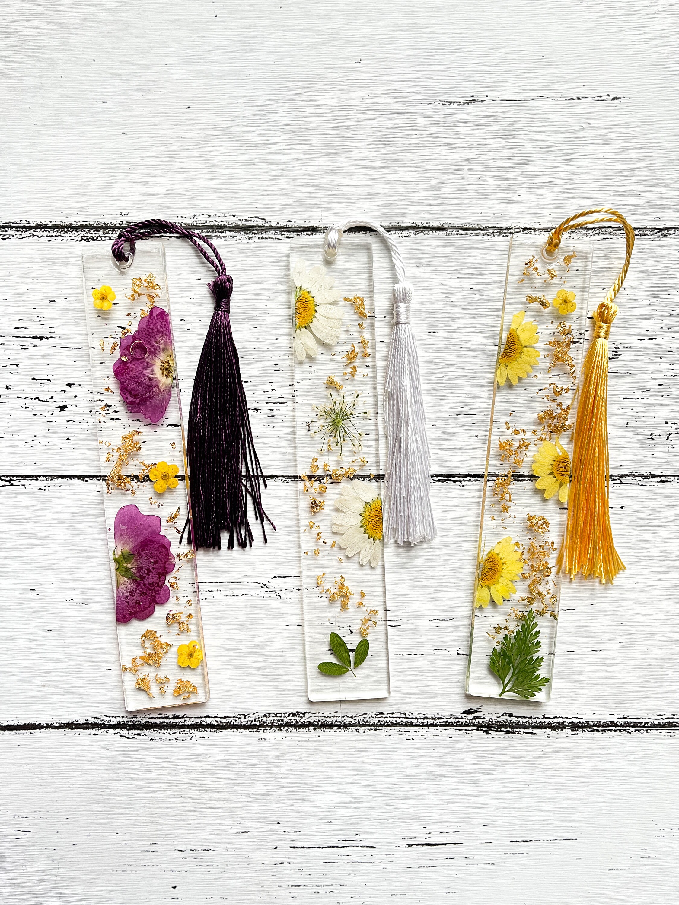 Pressed Flower Bookmark Resin | Sunflower Bookmark | Resin Crafts | H…
