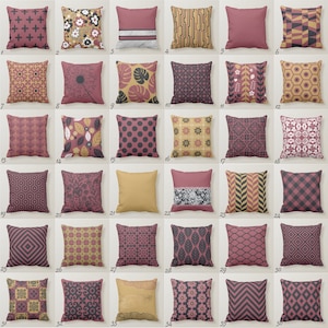 Marsala & Mustard Throw Pillow: Mix and Match, Indoor/Outdoor