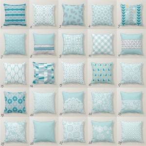 Teal Green Throw Pillow Cover, Modern Geometric Cushion