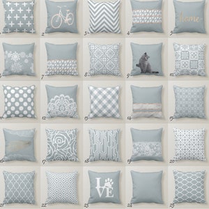 Seafoam Geometric Throw Pillow: Modern Pastel Indoor Outdoor Cushion