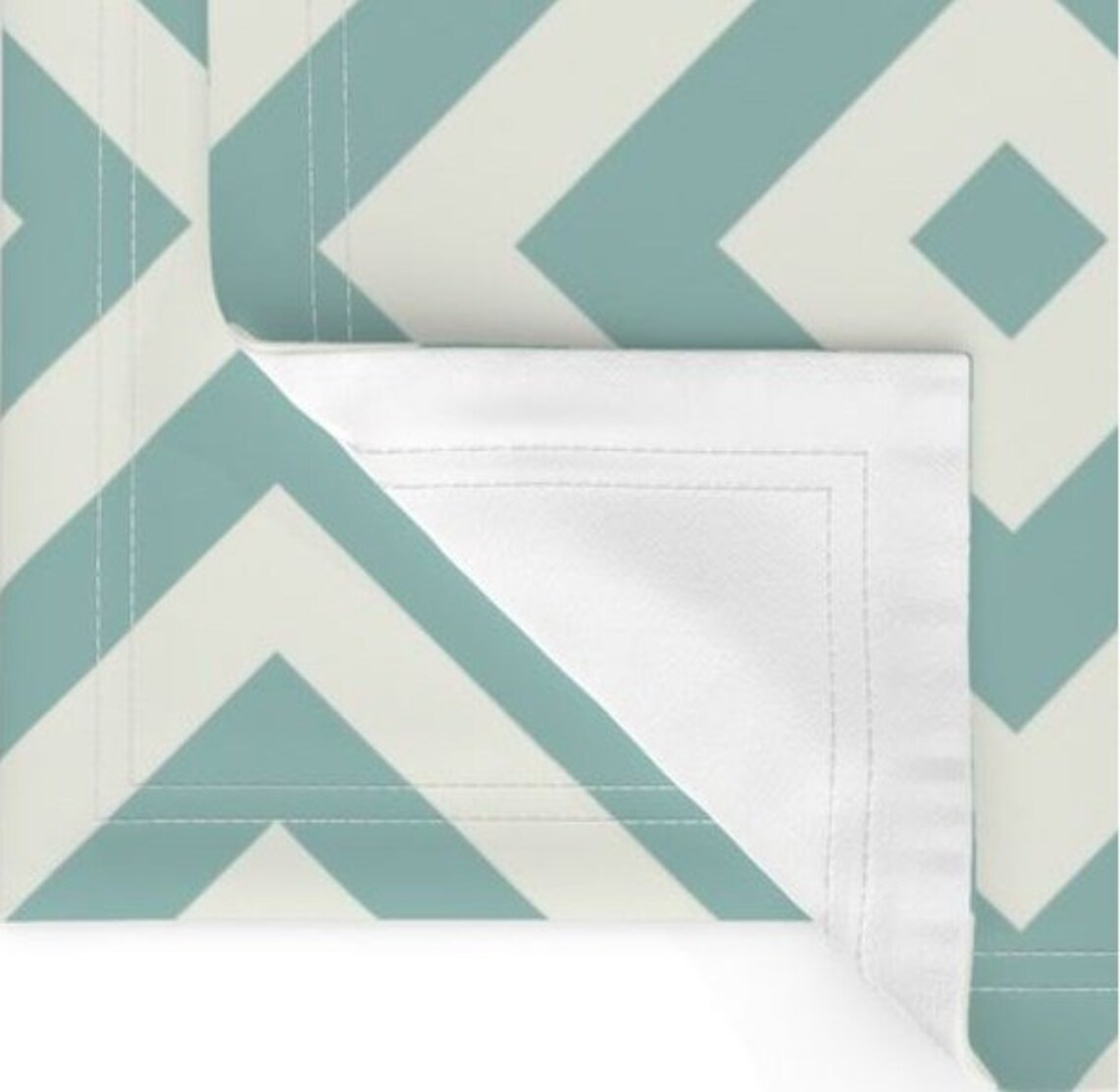 Geometric Duck Egg Table Runner Square or Rectangular Etsy