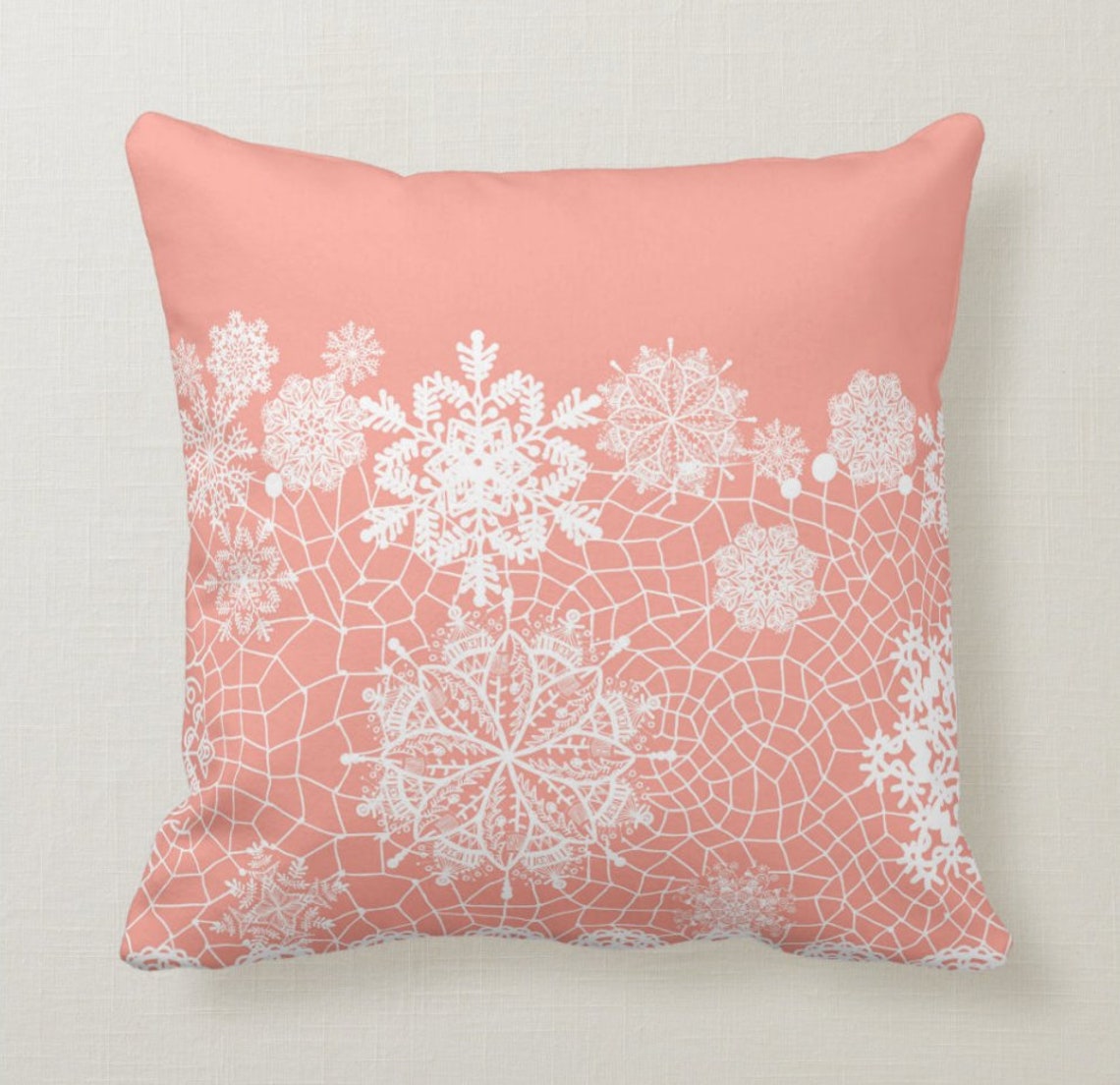 Coral Pink Throw Pillow Mix and Match Indoor Outdoor Etsy