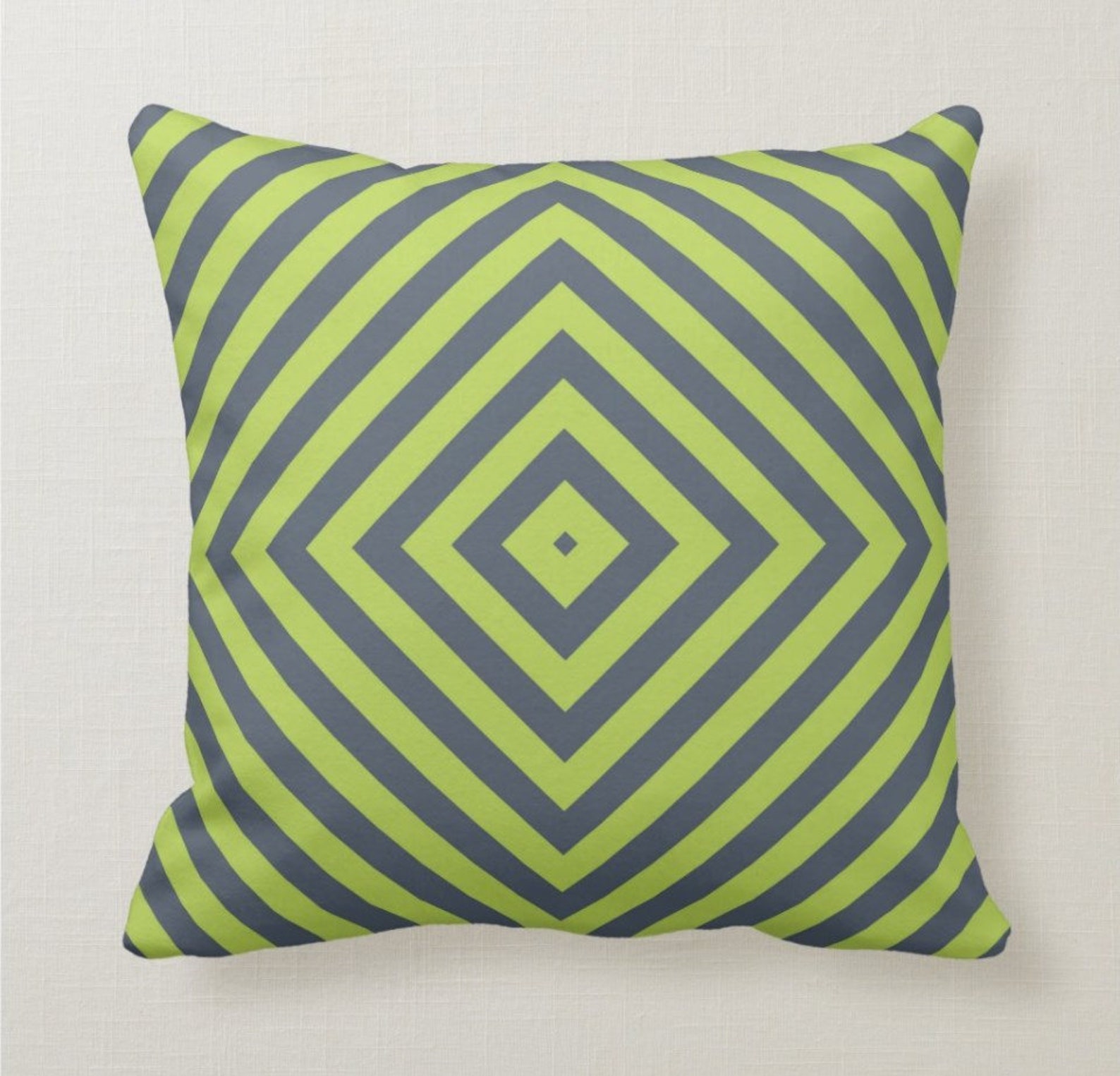 Lime Green Teal Throw Pillow Mix and Match Indoor Outdoor Decorative