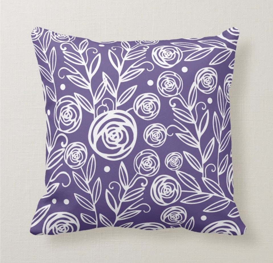Royal Purple Throw Pillow Mix and Match Indoor Outdoor Etsy