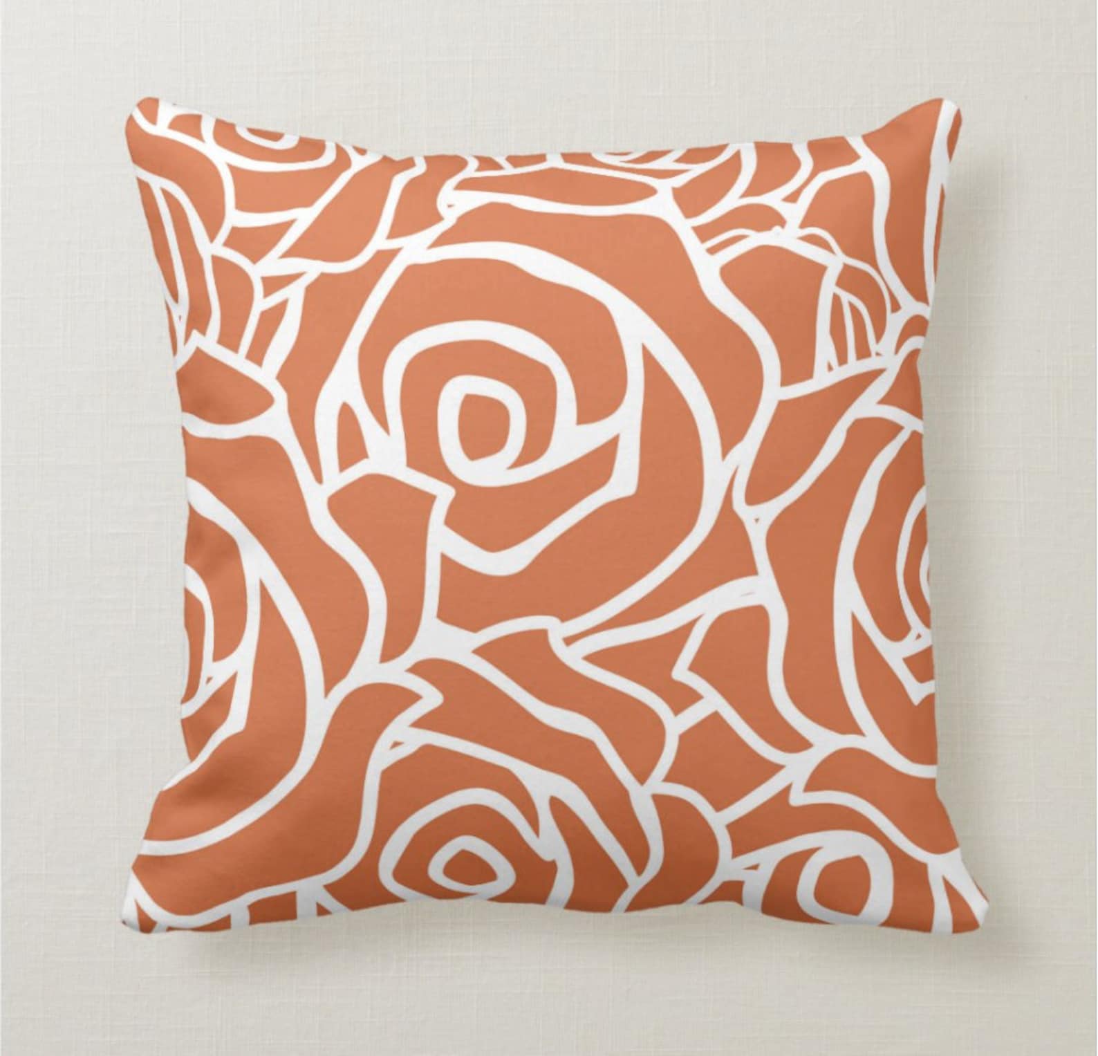 Rust Orange Throw Pillow Mix and Match Indoor Outdoor Cushion Cover