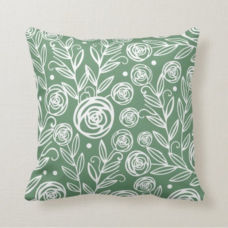 Avocado Green Throw Pillow Mix and Match Indoor Outdoor Decorative