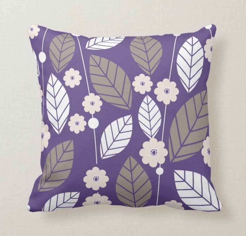 Royal Purple Throw Pillow Mix and Match Indoor Outdoor Etsy