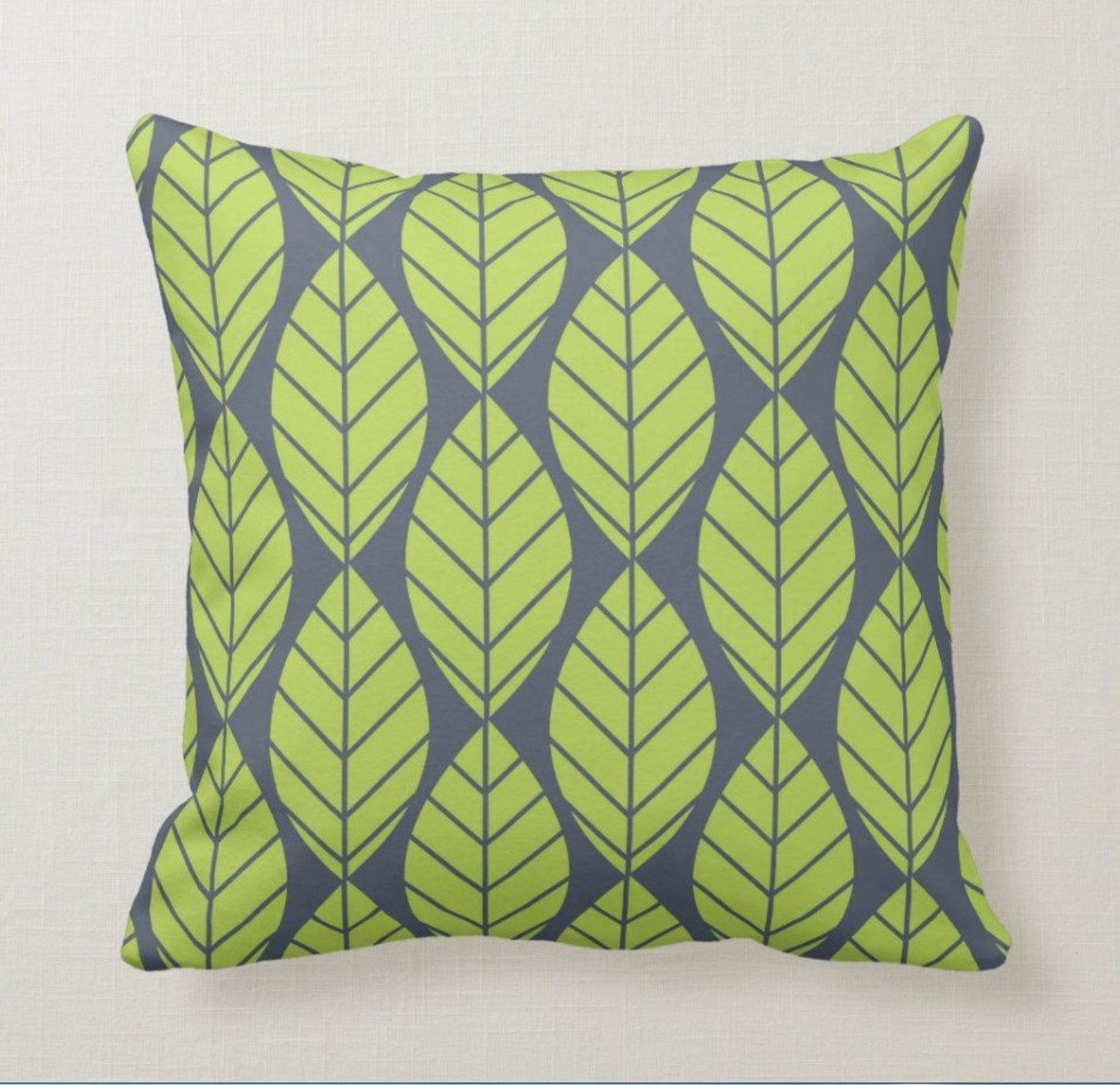 Lime Green Teal Throw Pillow Mix and Match Indoor Outdoor Decorative