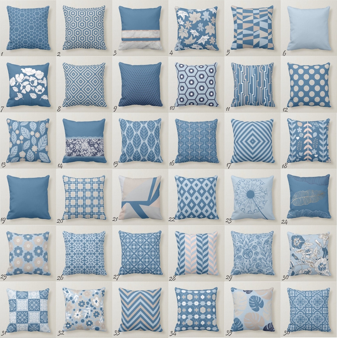 Duck Egg Blue Throw Pillow Mix and Match Indoor Outdoor Decorative Zippered Cushion Cover Accent