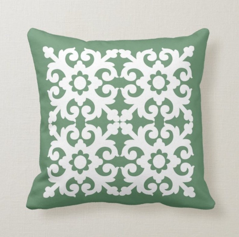 Avocado Green Throw Pillow Mix and Match Indoor Outdoor Decorative