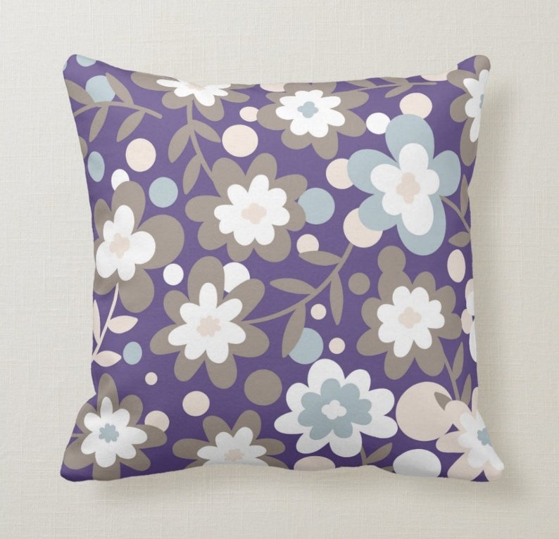 Royal Purple Throw Pillow Mix and Match Indoor Outdoor Etsy