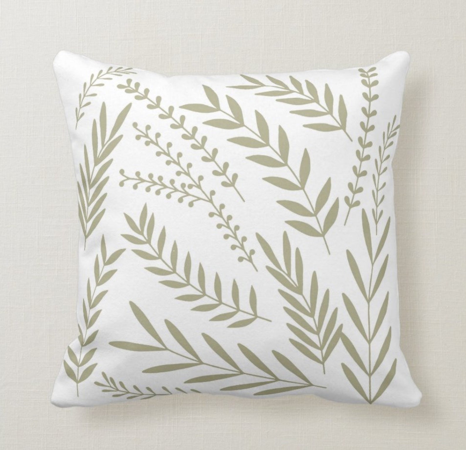 Moss Green Throw Pillow Mix and Match Indoor Outdoor Cushion Cover Modern Bedding Pale Green