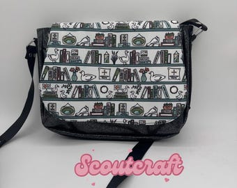 Bookish geese crossbody shoulder bag