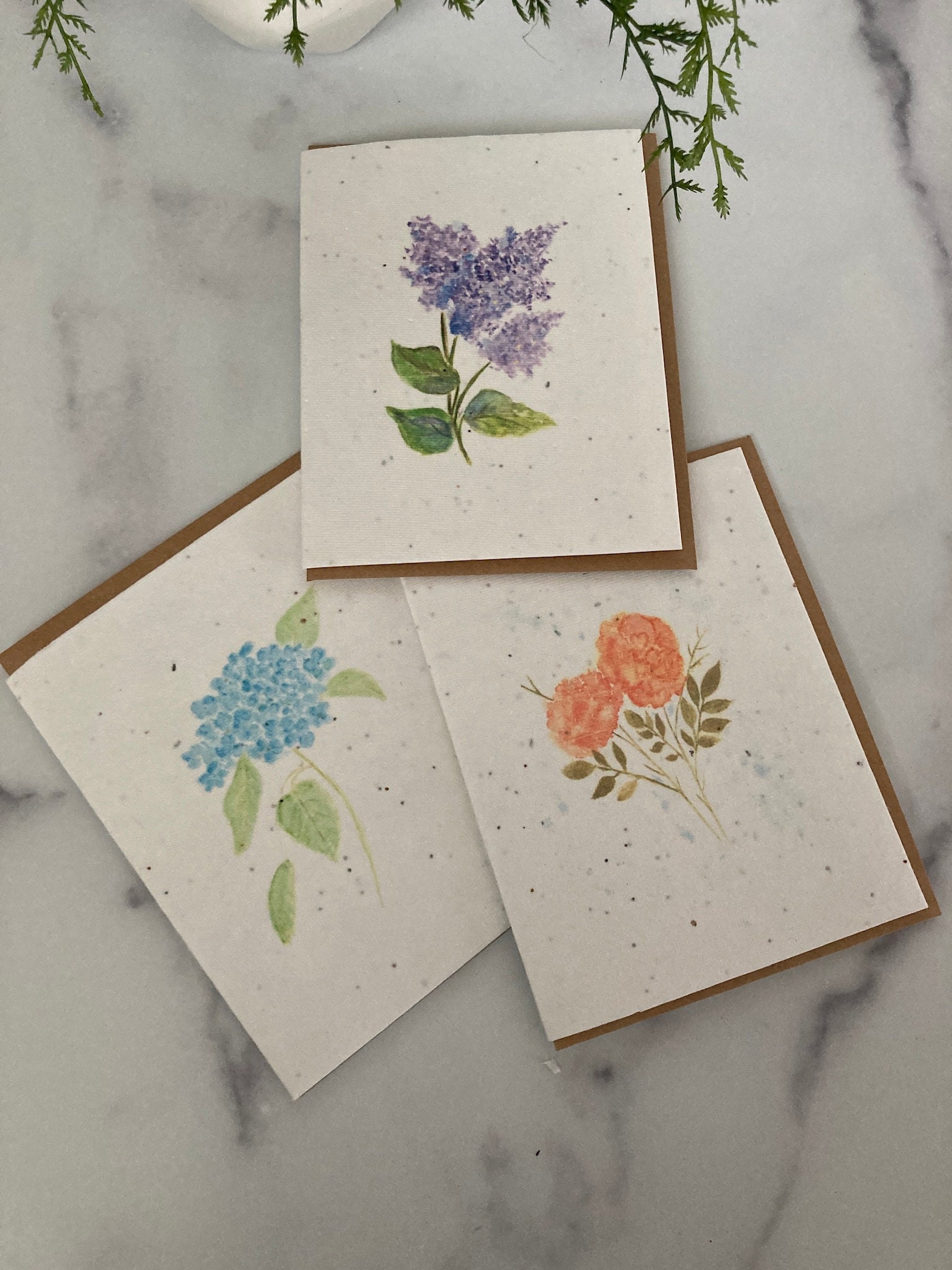 Seed Paper Card Plantable Greeting Card Greeting Card Eco Etsy