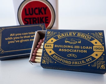 It's a Wonderful Life - 'Bailey Bros. Building & Loan Association’ Branded Matches