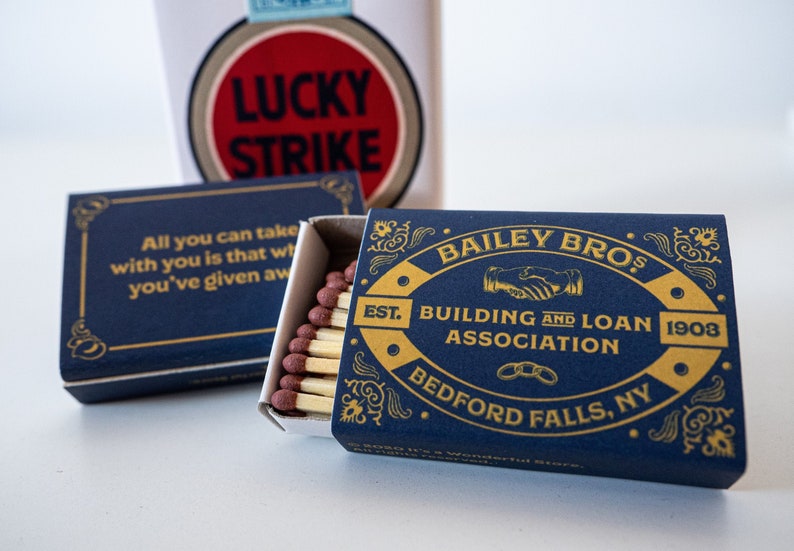 It's a Wonderful Life - 'Bailey Bros. Building & Loan Association’ Branded Matches 