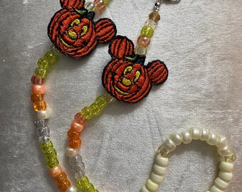 Pumpkin Mickey mask chain