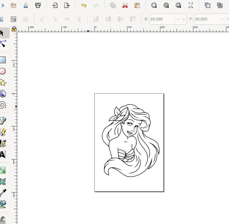 Little Mermaid Ariel Outline SVG PNG Cricut File | Etsy
