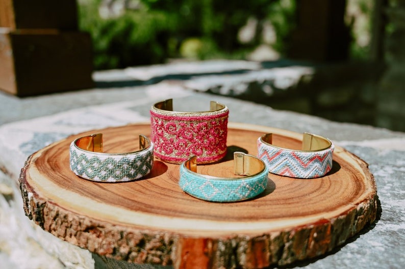 1 Inch Wide Custom Needlepoint Bracelets Etsy