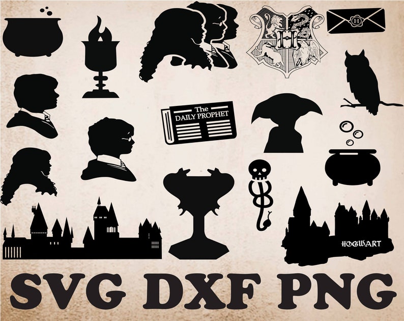 Download Harry Potter bundle Harry Potter svg png dxf Harry Potter | Etsy
