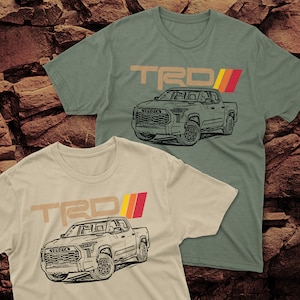 Toyota Tundra TRD Topographic Lines Heritage Vintage Stripes t-shirt