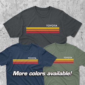 Toyota Classic Heritage Stripes Logo t-shirt 4Runner Tacoma Tundra Supra Land Cruiser FJ40