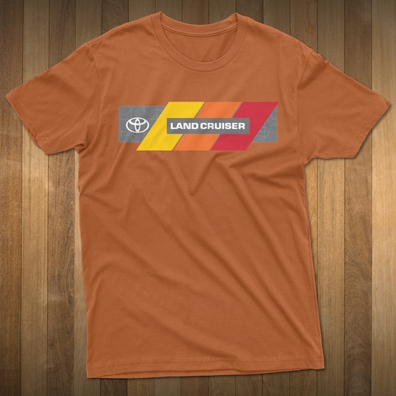 Toyota Land Cruiser Topo Lines Logo Heritage Stripes T-shirt