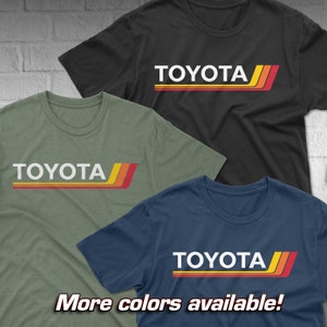 Toyota Classic Heritage Stripes Logo t-shirt 4Runner Tacoma Tundra Supra Land Cruiser FJ40