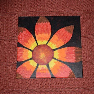 Peinture acrylique de fleur