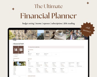 Notion Personal Finance Hub Template | Money Notion Dashboard | Financial Planner Notion Template | Expense Tracker in Notion Budget Tracker