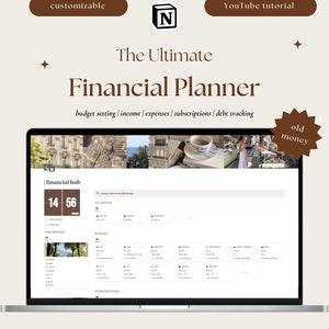 Notion Personal Finance Hub Template | Money Notion Dashboard | Financial Planner Notion Template | Expense Tracker in Notion Budget Tracker
