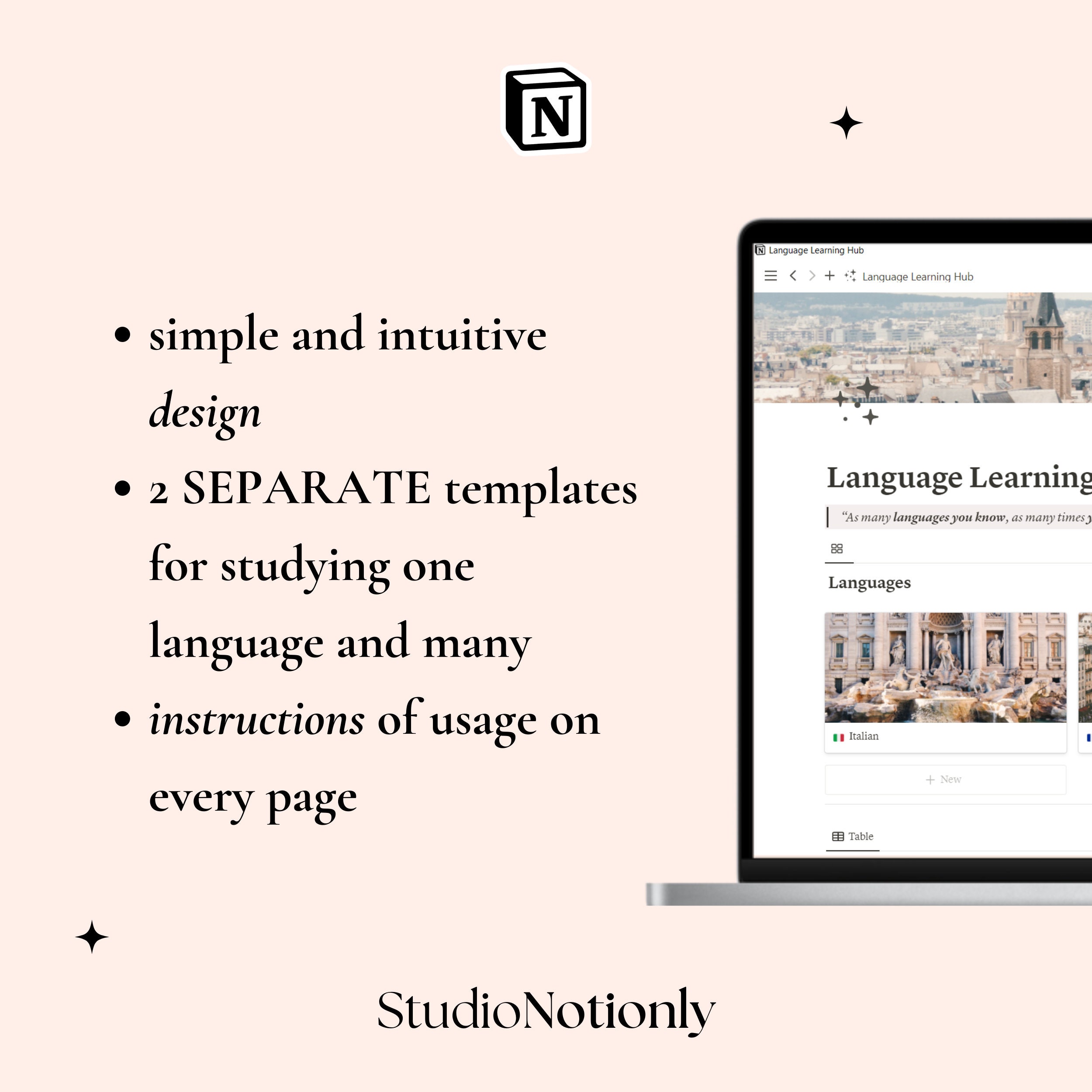 Language Learning Notion Template Language Learning Planner - Etsy