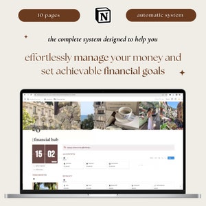 Plantilla de Notion Personal Finance Hub / Panel de control de dinero de Notion / Plantilla de Notion Financial Planner / Rastreador de gastos en Notion Budget Tracker imagen 3