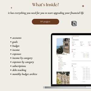 Plantilla de Notion Personal Finance Hub / Panel de control de dinero de Notion / Plantilla de Notion Financial Planner / Rastreador de gastos en Notion Budget Tracker imagen 4