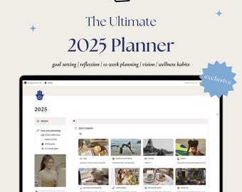 The Ultimate 2025 Notion Goal Planner: 2025 Vision & Goals Mastermind Template | Productivity Planner