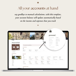 Plantilla de Notion Personal Finance Hub / Panel de control de dinero de Notion / Plantilla de Notion Financial Planner / Rastreador de gastos en Notion Budget Tracker imagen 6
