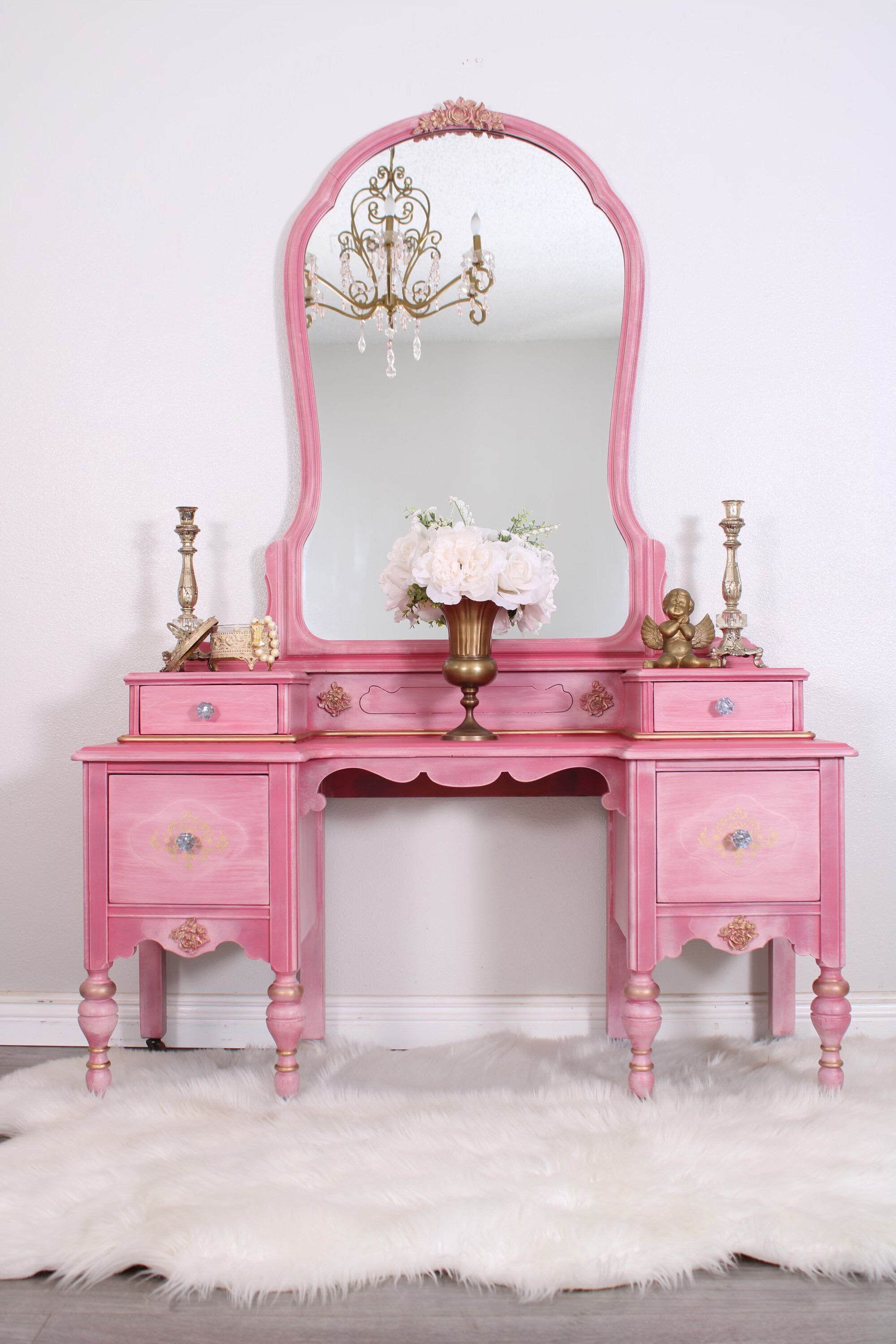 SOLD Do Not Purchase Antique Vanity Dressing Table Makeup Etsy